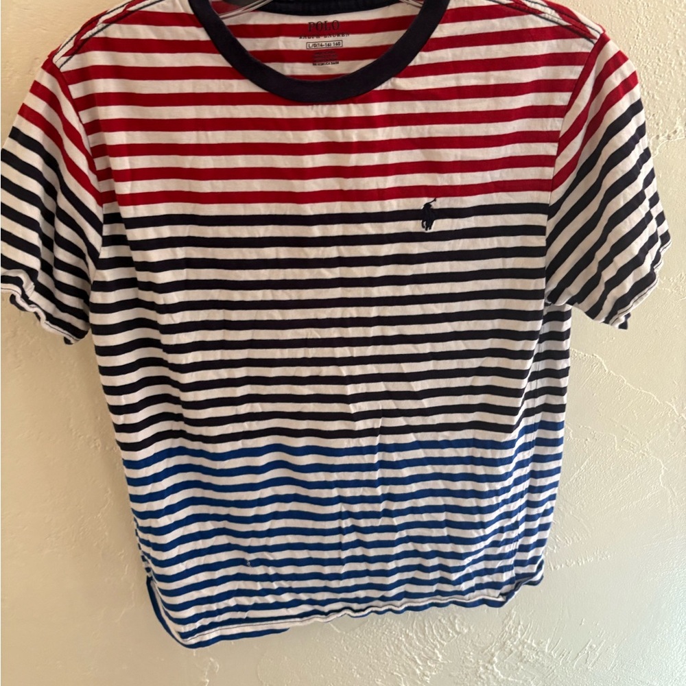 Polo by Ralph Lauren Kids Striped Tee - Red, Blue, Black